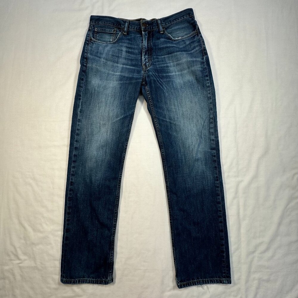 Levi's 514 Jeans Men 33x32 Blue Denim Straight Medium Wash Cotton Made In Mexico